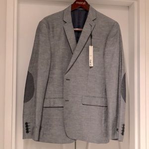 Bar lll Men’s Blazer Slim Fit, light pastel grey, cotton/linen 42R